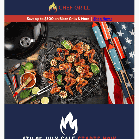 4th of July BBQ Grill Sale